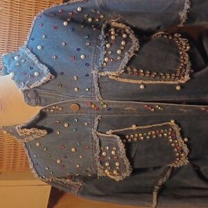 Bedazzled Denim Jacket NWOT